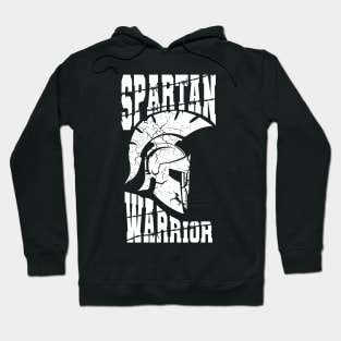 Spartan warrior, white vintage helmet Hoodie